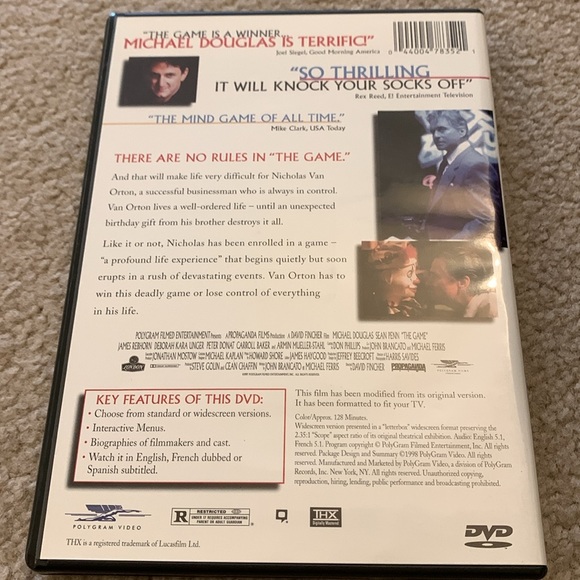 “The Game”, Michael Douglas DVD - Picture 2 of 5